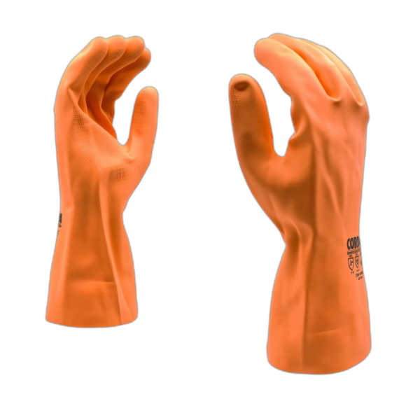 Orange Neoprene Latex Solvent Gloves