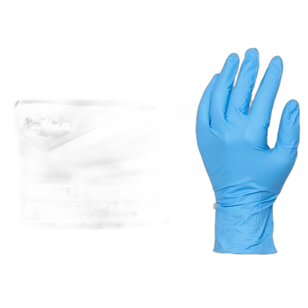 Blue Nitrile Powder Free Gloves - Image 2