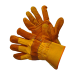 Yellow Leather Joint Gloves for Enhanced Grip and Comfort