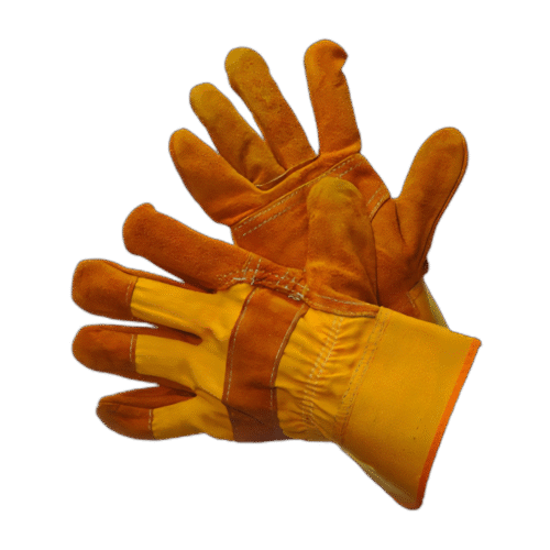 Yellow Leather Joint Gloves for Enhanced Grip and Comfort