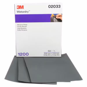1200 Grit Wet/Dry Sandpaper Sheets - 9" x 11"